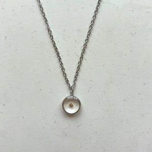 Yellow Dot Pendent Necklace